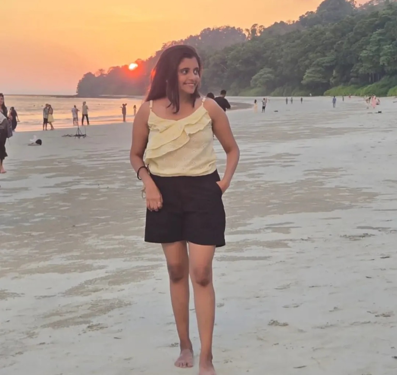 Akansha at the beach